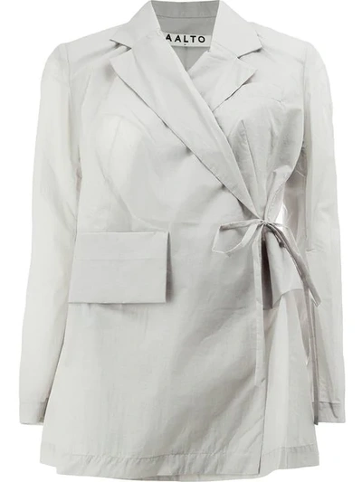 Aalto Tie Waist Jacket In Grey