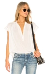 Nili Lotan Normandy Shirred Cotton Blouse In Ivory