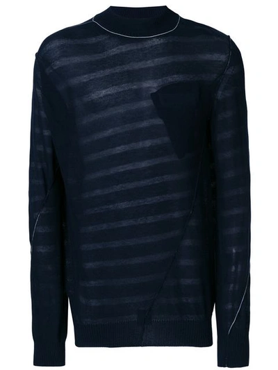 Sacai Loose Fit Sweater In Blue
