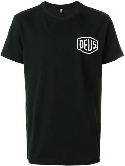 Deus Ex Machina Logo-print Cotton T-shirt In Black
