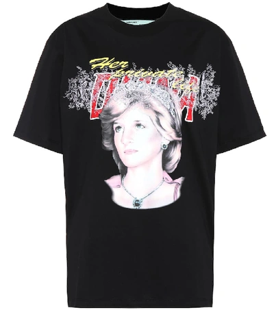 Off-white Lady Diana Tribute Print T-shirt In Black