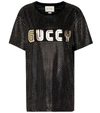 GUCCI METALLIC COTTON T-SHIRT,P00317119-3