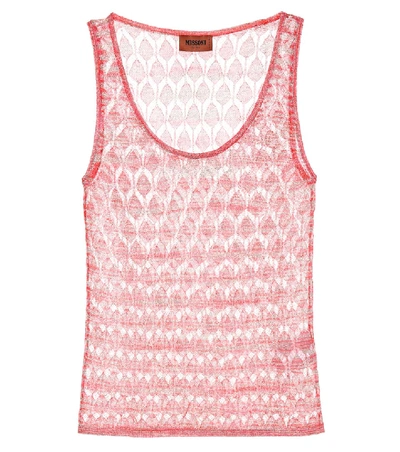 Missoni Knit Tank Top In Red