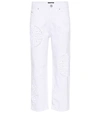 Isabel Marant Ronny Broderie-anglaise Cropped Jeans In White