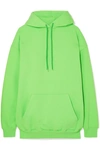 Balenciaga Oversized Cotton-blend Jersey Hoodie In Green