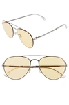 MYKITA SAMU 55MM AVIATOR SUNGLASSES - SHINY GRAPHITE,1508263