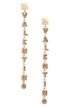 VALENTINO GARAVANI LOGO DROP EARRINGS,PW0J0N32YCW