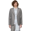 HOUSE OF THE VERY ISLANDS HOUSE OF THE VERY ISLANDS GREY SLIM-FIT TAILORED BLAZER,JS-8.0