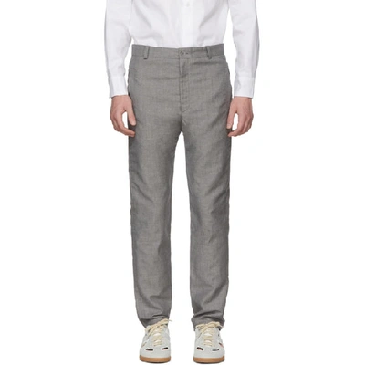 House Of The Very Islands Grey Tropical Wool Tailored Trousers In 8.0 Grey