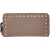 VALENTINO GARAVANI VALENTINO PINK VALENTINO GARAVANI ROCKSTUD CONTINENTAL ZIP AROUND WALLET,PW2P0645BOL