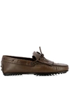TOD'S BROWN LEATHER LOAFERS,10566165