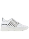 DSQUARED2 WHITE LEATHER SNEAKERS,10566185