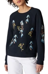 WHISTLES IRIS FLORAL EMBROIDERED SWEATER,27439