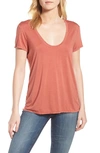 SPLENDID DEEP U-NECK TEE,ST11473