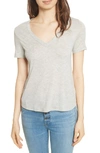 Veronica Beard Cindy V-neck Tee In Grey