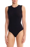 Commando Crewneck Sleeveless Ballet Bodysuit In Black