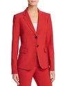 Theory Carissa Classic Blazer In Bright Carmine Red