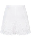 ERMANNO SCERVINO ERMANNO SCERVINO HIGH-WAISTED LACE SHORTS - WHITE,D324P32285512852992