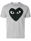 Comme Des Garçons Play Melange Grey Cotton T-shirt  Grey Comme Des Garcons Play Uomo M In Grey