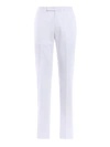 Ermenegildo Zegna Tapered Slim-fit Cotton Trousers In White