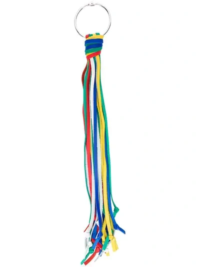 Loewe 流苏皮革包袋吊饰 In Multicoloured