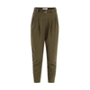 PAISIE Peg Leg Trousers With D-Ring Belt In Green