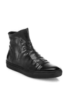 JOHN VARVATOS Reed Ghosted Leather High Top Sneakers
