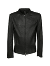 DACUTE STAND UP COLLAR LEATHER JACKET,10566787