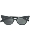 SAINT LAURENT SAINT LAURENT EYEWEAR CAT EYE SUNGLASSES - 黑色,519009Y990112868450