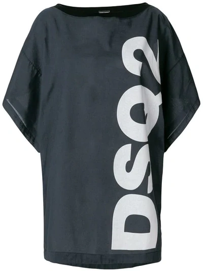 Dsquared2 Printed Logo T-shirt In Grey
