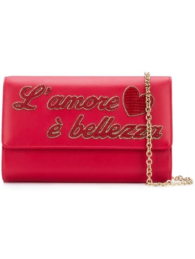Dolce & Gabbana Dolce And Gabbana Red Lamore E Belezza Chain Bag In 8m307 Red