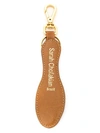 Sarah Chofakian Leather Keyring In Brown