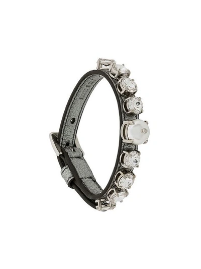 Miu Miu Pearl And Crystal Embellished Bracelet