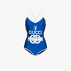 GUCCI GUCCI LOGO PRINT SWIMSUIT,514977X7B5812807081