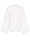 ADAM LIPPES BUTTONED LONG SLEEVE SILK BLOUSE,S18106SE12536554