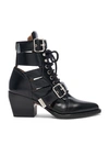 CHLOÉ RYLEE LEATHER LACE UP BUCKLE BOOTS,CLOE-WZ213