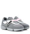 PRADA CLOUDBUST LEATHER-TRIMMED MESH SNEAKERS,P00295463