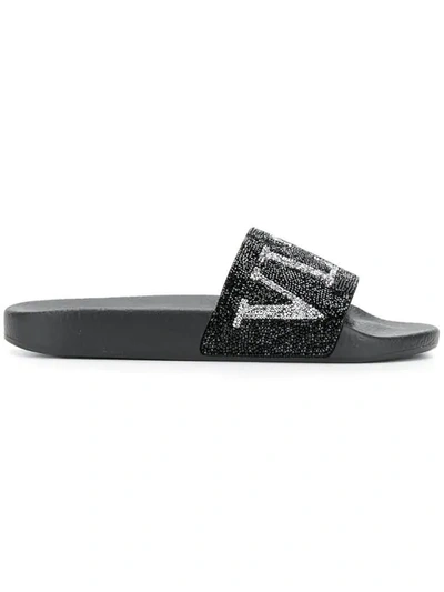 Valentino Garavani Vltn Slides In Black