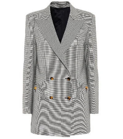 Blazé Milano Blaze Milano Kentra Everyday Double Breasted Blazer In Checkered & Plaid,gray
