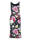 Dolce & Gabbana Floral-print Crepe Midi Dress In Hnm62