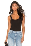 James Perse The Daily Ribbed Stretch-cotton Tank In Black