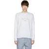 APC A.P.C. GREY US STAR LOGO SWEATSHIRT,COCLZ-H27406