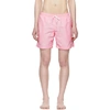 BATHER Pink Solid Swim Shorts,CORE PINK