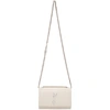 SAINT LAURENT SAINT LAURENT WHITE SMALL KATE MONOGRAM BAG,469390 BOW0N