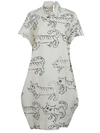MARNI CAT PRINT SHIRT DRESS,10563881