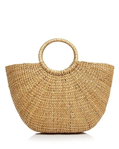 Remi & Reid Ring Handle Straw Tote In Natural