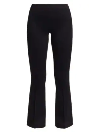 Helmut Lang Cropped Stretch-jersey Flared Trousers In Black