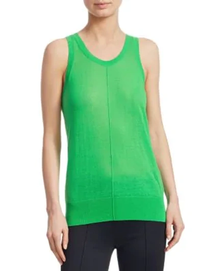 Helmut Lang Sheer V-neck Tank In Poison