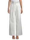 REBECCA TAYLOR Striped Wide-Leg Pants