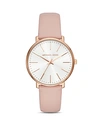 Michael Kors Pyper Rose Goldtone And Leather Strap Watch In Rose Gold